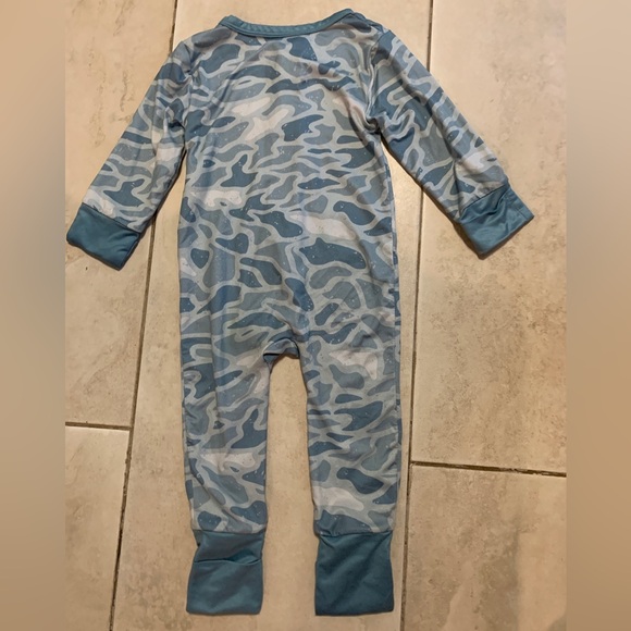 BURLEBO Baby Zip Up Onesie - Seaside Camo Sz 6-12m - Picture 5 of 5